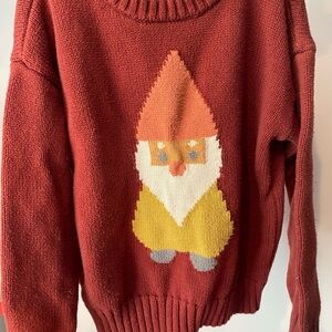 Charming Red Gnome Sweater for Kids